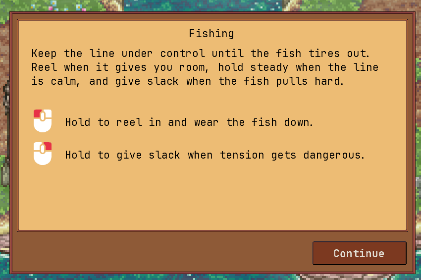 Old Eldervik fishing tutorial popup