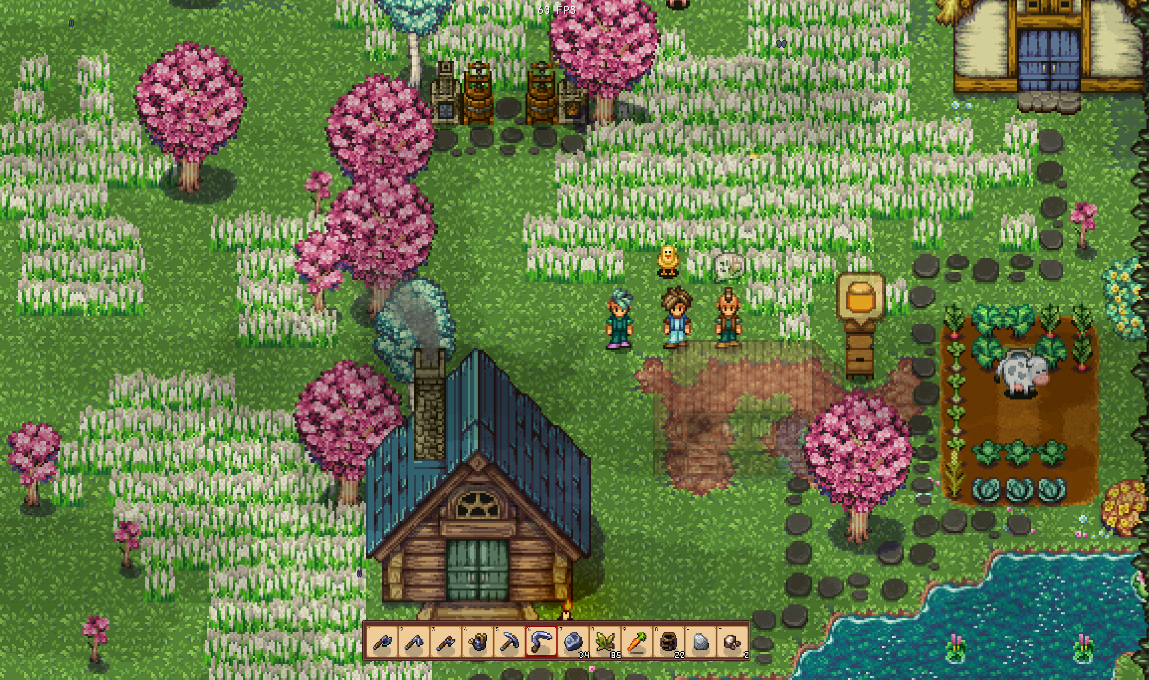 Screenshot of the farm